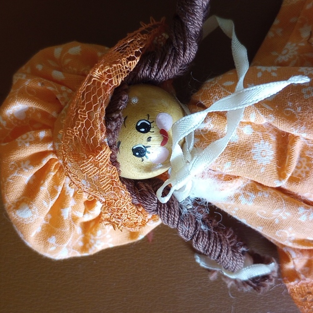 Vintage Dolls.  1 Wood.  1 Stuffed Ragdoll - Picture 2 of 5